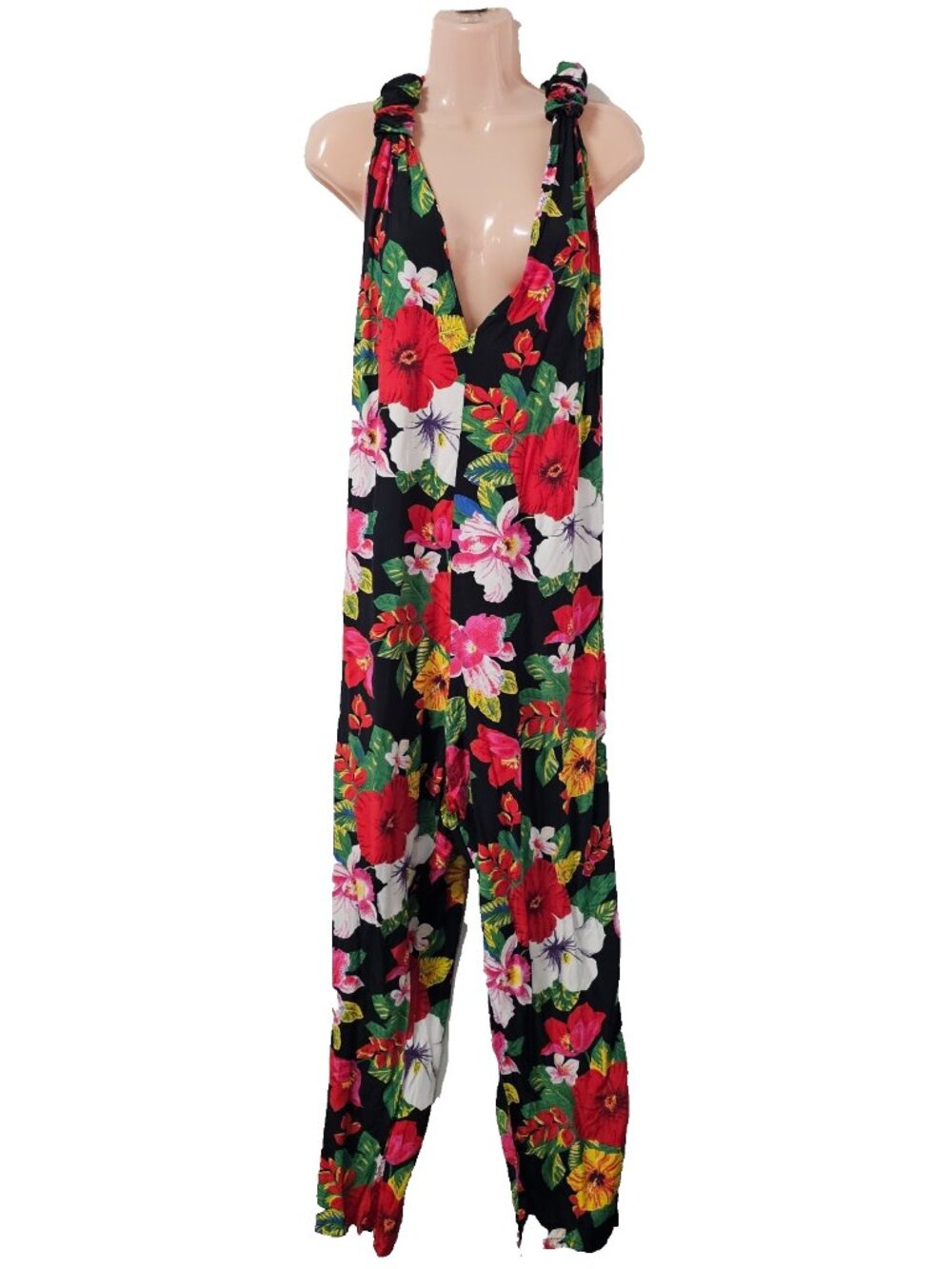 Frederick's of Hollywood Women Jumpsuit Size 1X Floral Multicolor